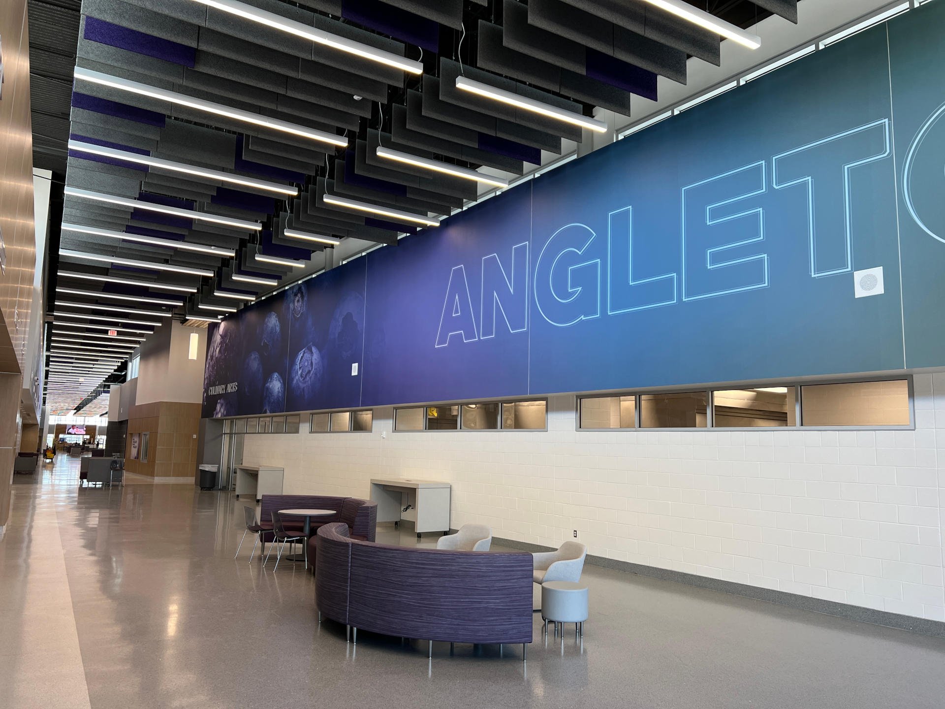 Angleton ISD – 2019 Bond Program Projects - New CTE BuildingAngleton ISD’s 2019 Bond included various District renovations, and mostly notably the construction of a new CTE Center. This new career, technology, and education building is designed to provide culinary arts, vet tech, ag fabrication, horticulture, cosmetology, welding, ROTC, digital design, engineering & robotics, health sciences, education, broadcast, information technology, and law enforcement programs. The new 128,000 SF facility was completed Summer 2022. The project included many challenges in coordination to accommodate the specialized equipment for the broad range of unique educational programs. Each educational program has a unique space with individual characteristics along a large corridor that extends across the building. This new flagship facility will serve to teach the foundation of the workplace environment to the students of Angleton ISD for years to come.Back to Portfolio