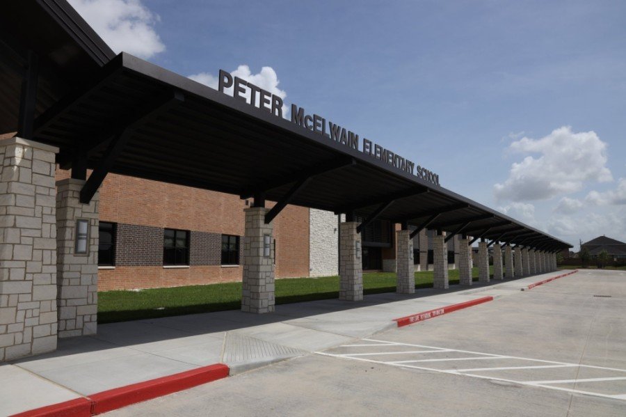 Katy ISD – McElwain Elementary SchoolProject consisted of new 137,674 SF two-story elementary which was completed in June 2020. The exterior of the building has a combination of natural stone, cast stone, face brick, Architectural metal wall panels, metal sun shades and a mod bit roof system.  The outdoor activity area includes a playground equipment area, outdoor basketball court and an amphitheater. Interior finishes include porcelain floor tiles and luxury vinyl tile corridors with ceramic tile wainscot.Back to Portfolio