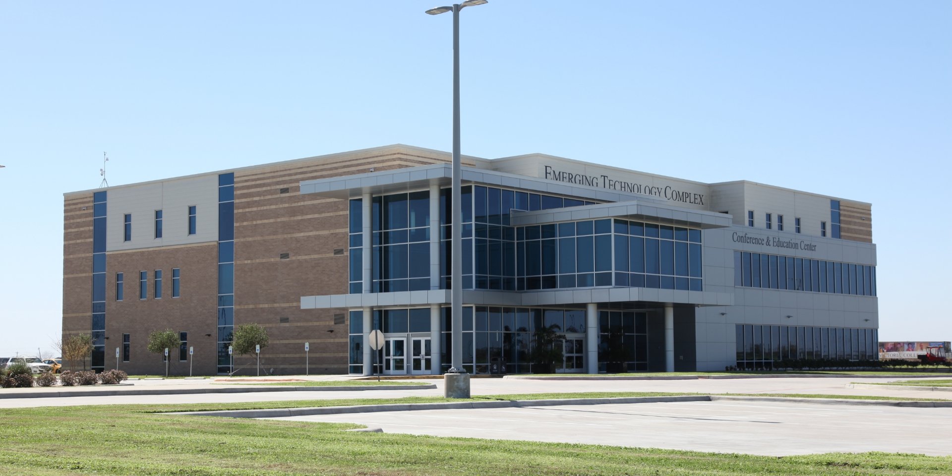 Victoria College – Emerging Technology Center  The Emerging Technology Center is Victoria College’s new workforce training and conference center.&nbsp; The project consists of two buildings – The Industrial Training Center (44,574 SF) and a Conference/Classroom Facility (72,381 SF).&nbsp; The Industrial Training Center houses classrooms and large training spaces for safety, rapid response, machining, assembly and logistics training.&nbsp; The Conference/Classroom Facility is a state of the art center that includes classrooms, conference and administrative areas using the most current technology for presentation and instruction.&nbsp; The Conference/Classroom Facility also includes catering amenities for event entertainment.&nbsp; The site is furthermore designed to provide areas for motorcycle and truck driving instruction.  Back to Portfolio 